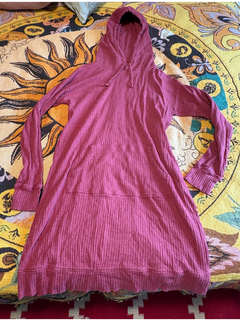 kate quinn Ribbed Long Sleeve Tunic in Plum